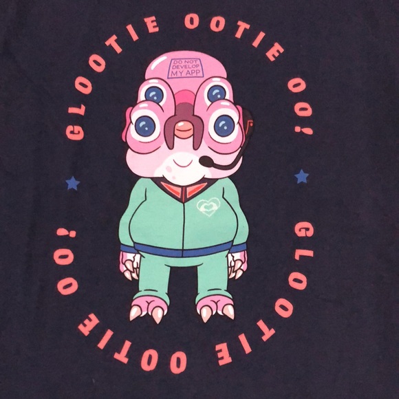 Rick and Morty Glootie Blue Short Sleeve Women’s Shirt Size XL - Picture 2 of 4